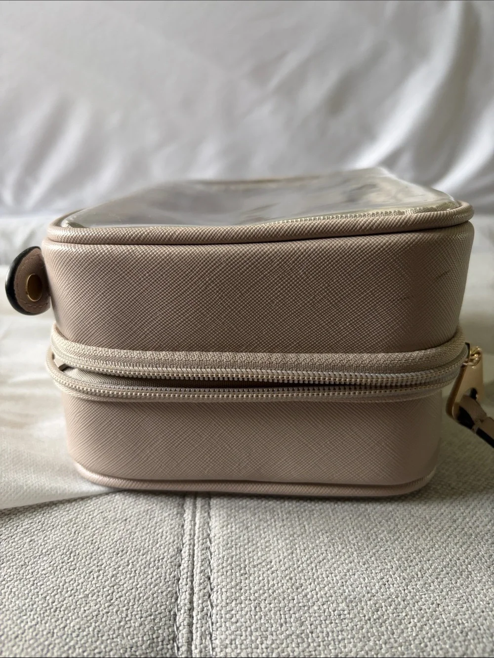 Calpak Small Clear Cosmetic Case in Stone